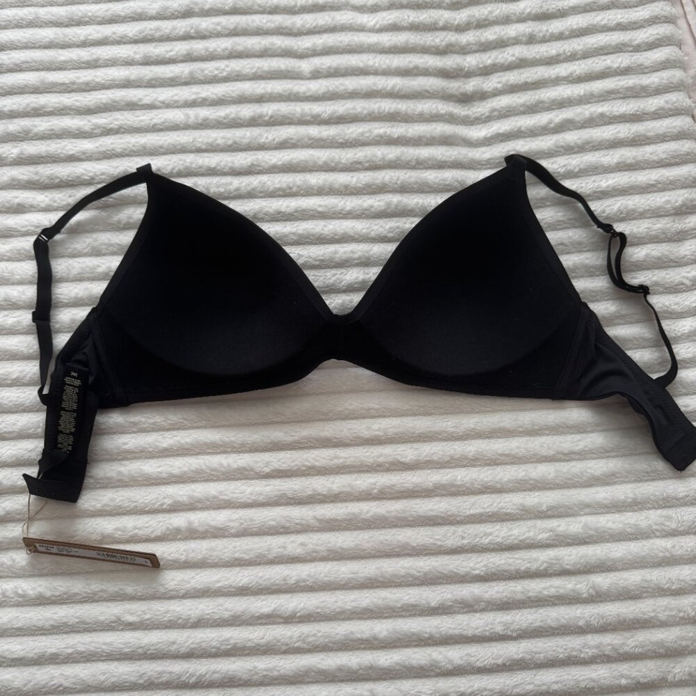 Skims Black Wireless T-Shirt Demi Bra - Picture 4 of 4
